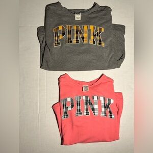 PINK sweatshirts grey size L pink size S